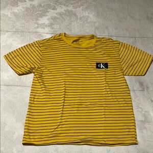 Calvin Klein Kids Yellow Striped T-Shirt